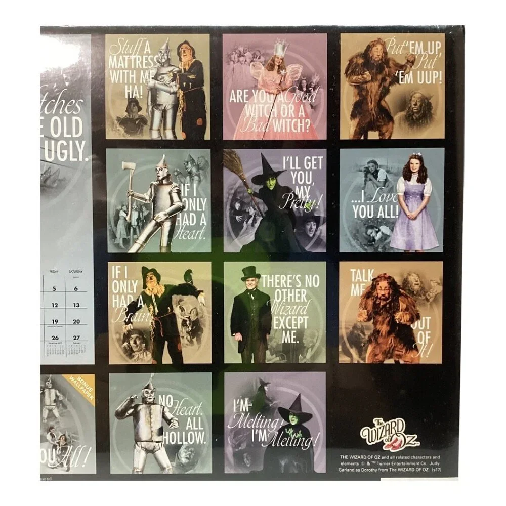 The Wizard Of Oz 16-Month 2018 Calendar With Bonus Downloadable Wallpaper‎ - #1